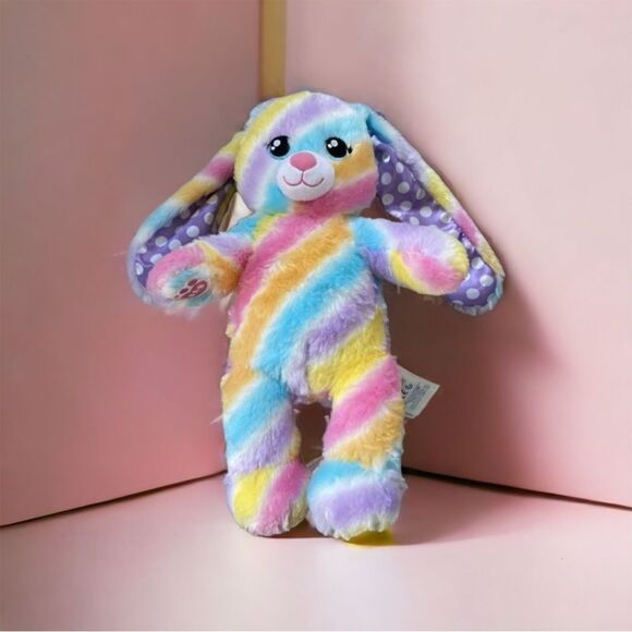 Build A Bear Easter Bunny Rabbit 16" Striped Paste - Picture 1 of 6